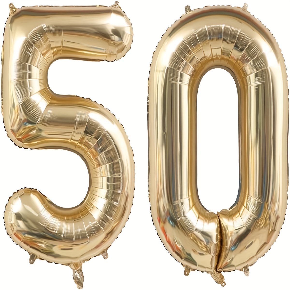 

40 Inch Golden And Light Mylar Helium Balloons - 50th Birthday Party Decorations