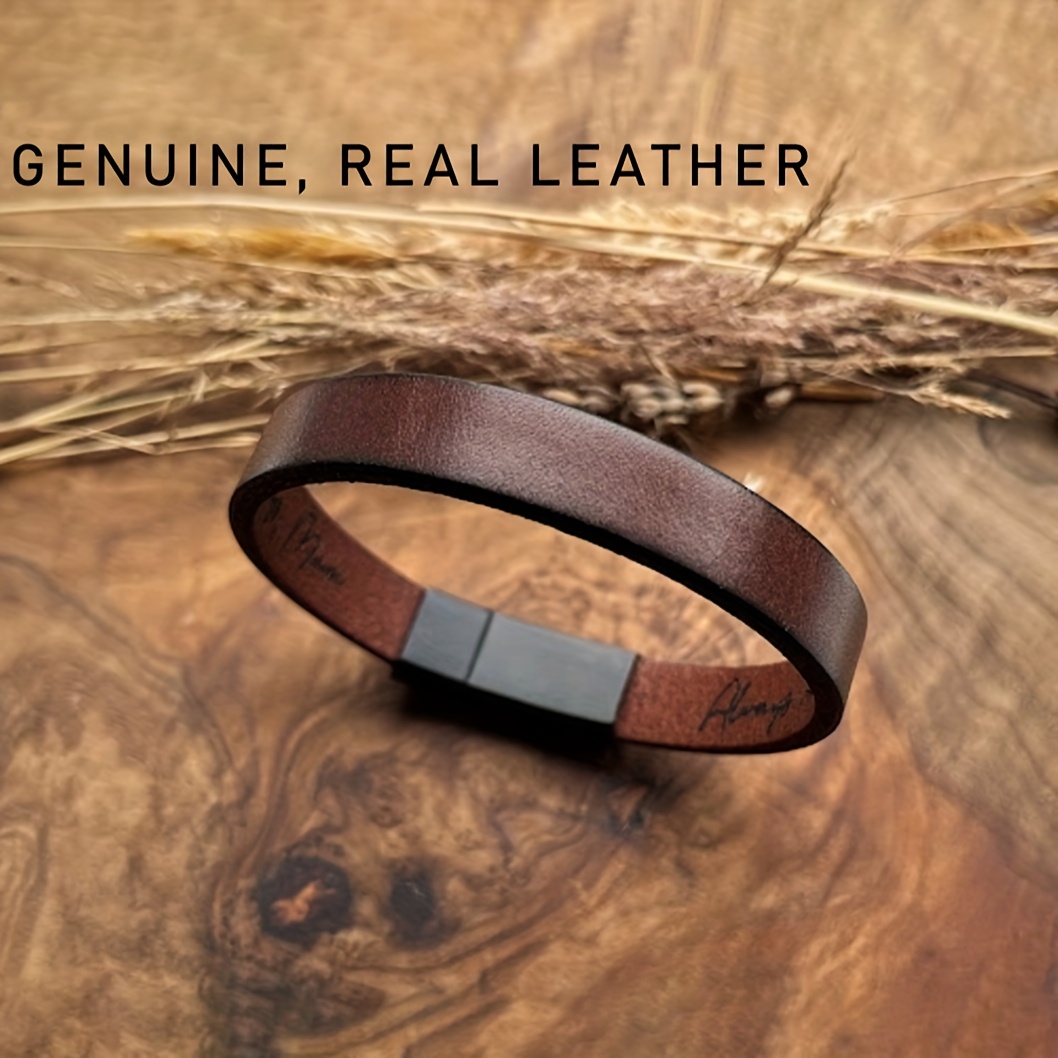 E-shop Personalisiertes Freundes-Geschenk, Jahrestagsgeschenk für Ehemann, Bangle mit versteckter Botschaft, Armband für Männer, Geschenke für Ihn,