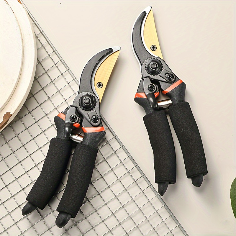 Titanium Bypass Pruning Shears, 8.5" Professional T13 Ultra-Sharp Alloy Steel Handheld PrunersHedge Clippers, Heavy Duty Garden Scissors For Gardening_voghion.com