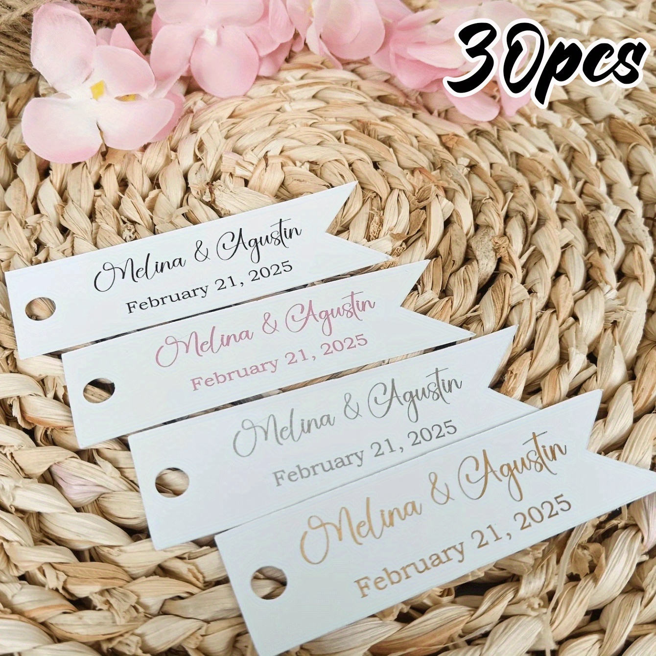 TEMU Custom Wedding Favor Tags | Personalized Thank You Tags | Wedding Favor Tags, Bridal Shower, Birthday Party Favors, Personalized Mini Wedding