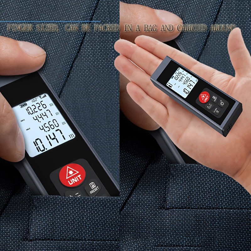 laser   rangefinder measuring tape laser subway rangefinder aluminum alloy shell usb charging supports pythagorean mode some distances have angle function laser distance 131ft 196ft 262ft 328ft Product details 0