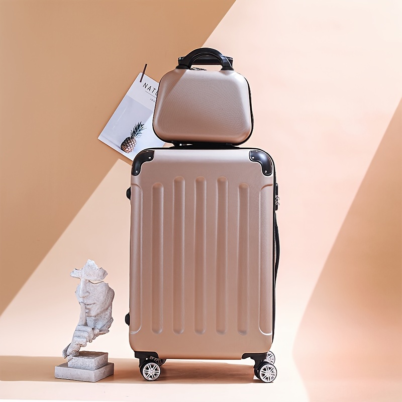 Image of New Style 24-inch Luggage For Men And Women, 20-inch Carry-on Suitcase With Reinforced Corners, Password Lock, And Thickened Telescopic Handle, Matching Cosmetic Case, Essential For Travel