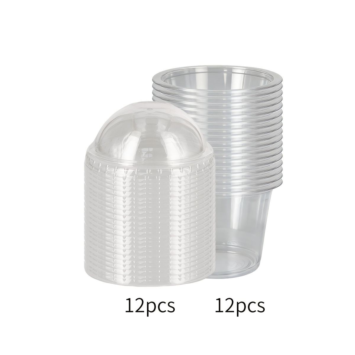 Image of 12/ Sets Of 4-inch Plastic Pots, Transparent Pots For Plants, Seedling Planting Pots, Suitable For Gardens, Indoor And Outdoor Small Planting Containers, Beginner Set
