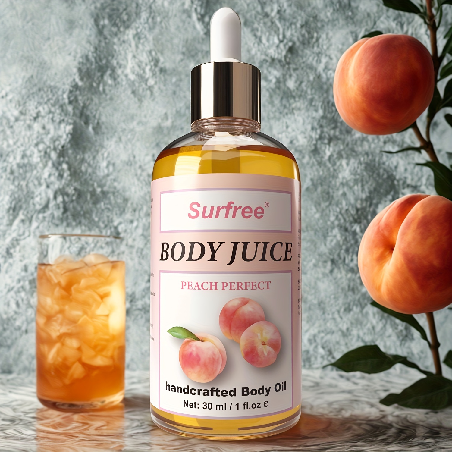 

Peach Body Care Oil: Relaxing Body Massage Experience, Deep Hydration And Nourishment, Softens And Soothes Dry And Sensitive Skin, Comprehensive Skin Care, Fragrance - 30ml