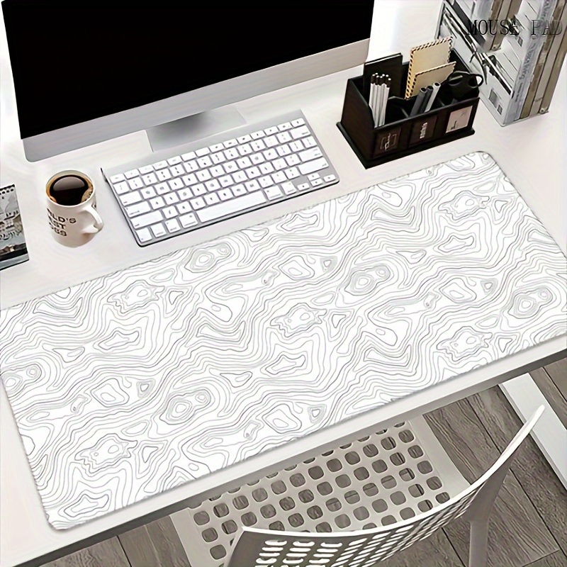 

1pc Landscape Mouse Pad, White Extended Gaming Mouse Pad, Desk Mat, Laptop Waterproof Desktop Ornament For Work, Gaming, Office, Home