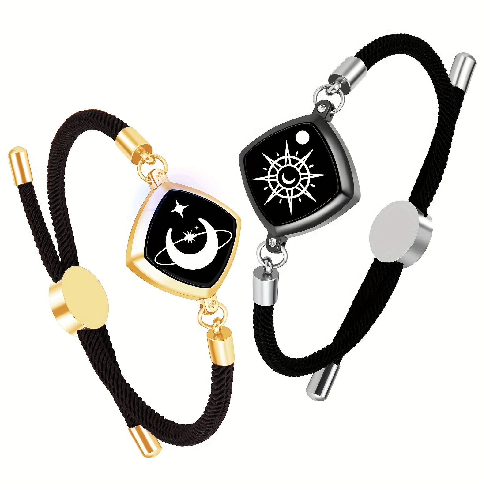 Gifts Long Distance Touch Bracelets For Couples Long Distance Touch  Bracelets,Vibration Light Up Couples Bracelets,