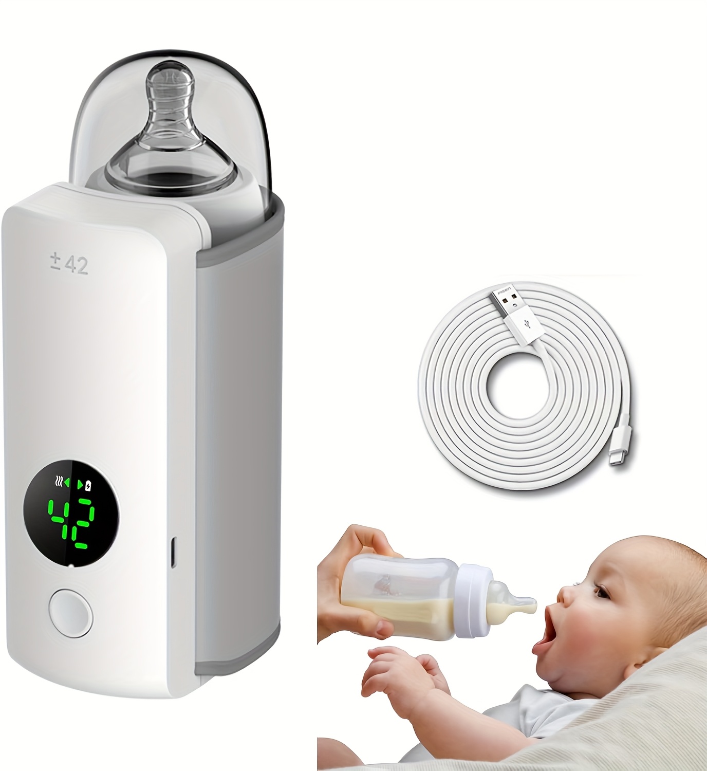 portable bottle heater suitable for heating lasting to 5 hours precise temperature control comfortable feeding anywhere waterless heating milk details 0