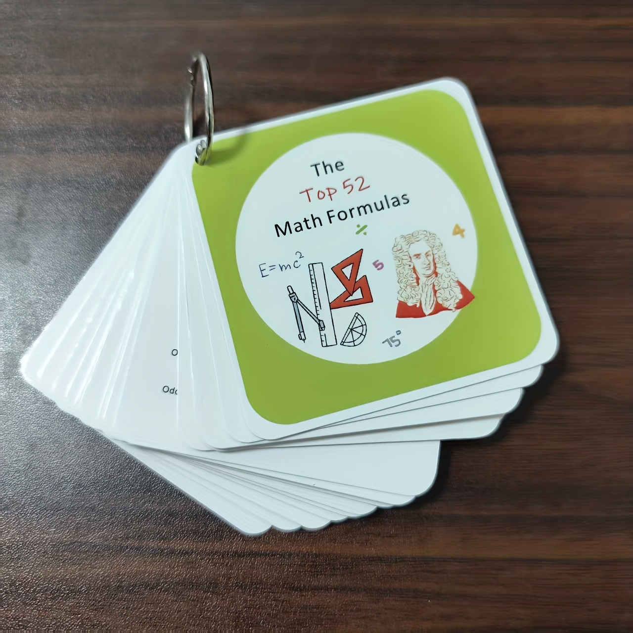 52-formula Math Flash Cards Booklet - Laminated With Algebra, Geometry, Calculus, & Physics Equations - Essential Reference Card For Students For Quick Review & Better Grades