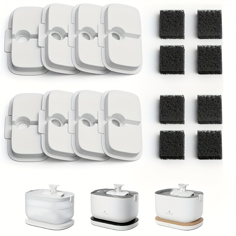 Pet 8 Standard Replacement Water Filters And 8 Pre-filter Sponges, Suitable For Cat Drinking Fountain Plwf105/plwf115/plwf005