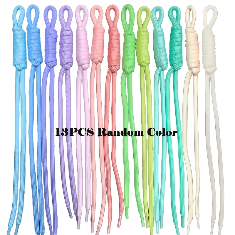 TEMU Ensemble de 13 porte-clés corde d'ombrelle colorée, diamètre 5 mm, longueur d' 25 cm / 9,84 pouces, porte-clés corde d'ombrelle tissés à , pour