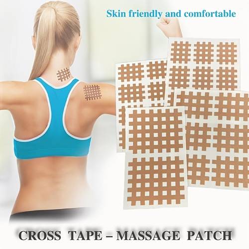 78-teiliges set gesunde kreuzpflaster & kreuzmuskelbänder, 3 größen inklusive, klebende sport-fitness-pads & massagepflaster für schultern ellbogen, ideal für yoga, training workout-zubehör