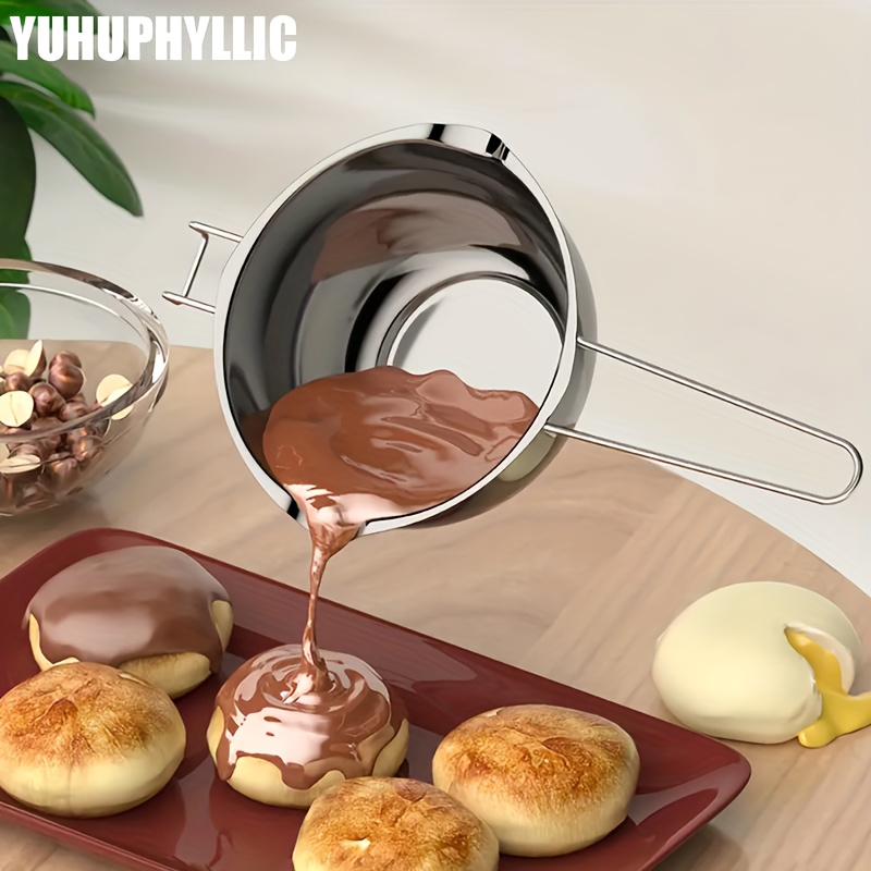 

1pc Yuhuphyllic Chocolate , Stainless Steel Boiler , Used For Candies, Cheese Butter, And Candle Wax Pouring Pot