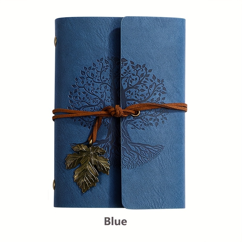 Vintage Spiral Notebook, Creative Decoration Design, Pu Leather Loose Leaf Diary, Travel Record Book Journals
