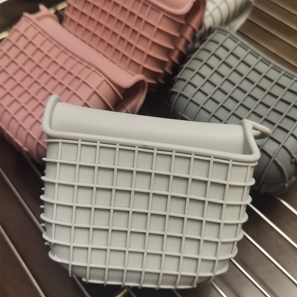 2pcs of silicone pot handle cover - silicone hand clip - anti slip, with textured surface to ensure cooking safety, thickened anti scald design suitable for kitchen use, cookware handle protective cover, kitchen essentials