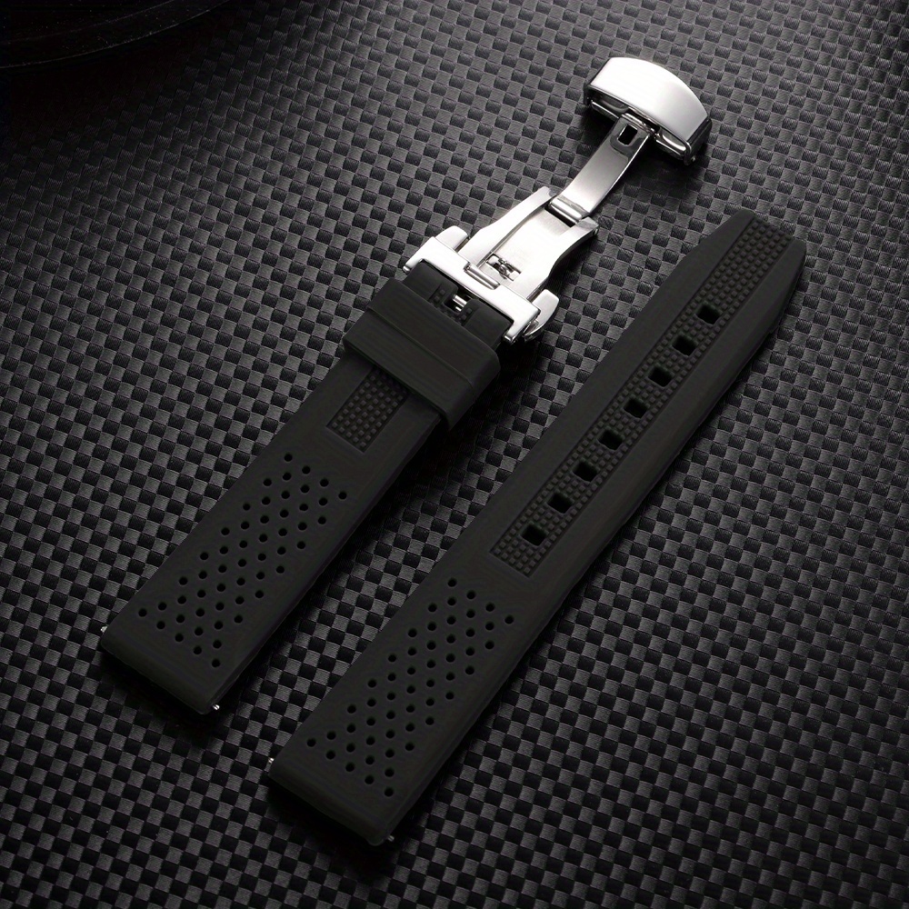 breathable silicone watch strap durable stylish 20mm 22mm 24mm compatible with for samsung huawei casual     design for men   stylish strap durable watchband watch strap