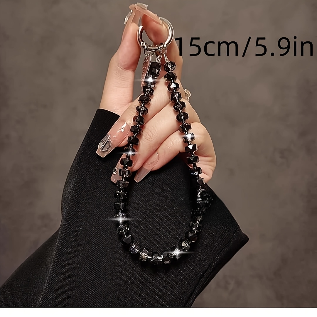Luxurious And Sophisticated Crystal-beaded Handbag Chain Mobile Phone Case Car Keychain Pendant For Women