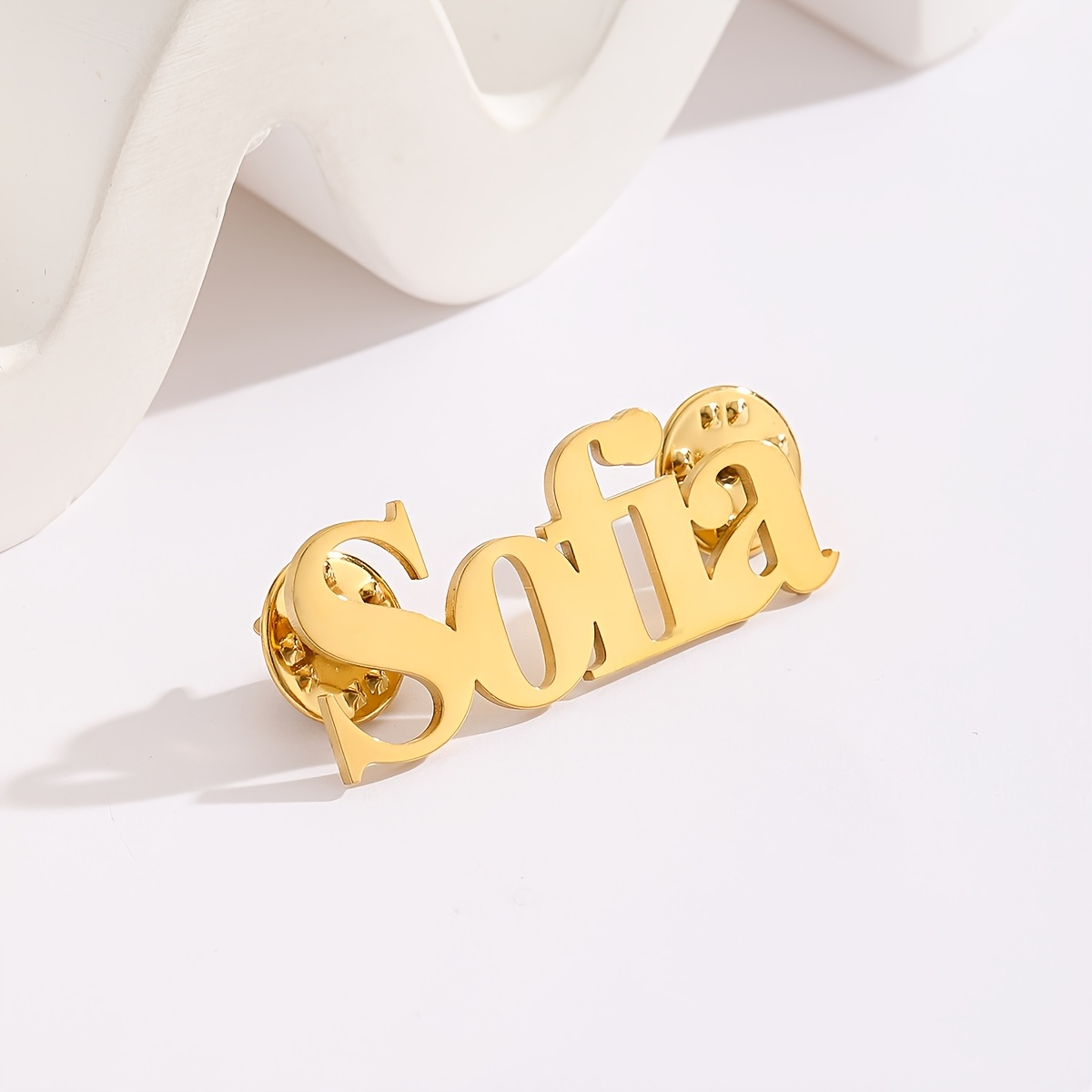 TEMU Broche con personalizado de acero inoxidable, estilo fácil y elegante para casual, decoración para mujer para ropa, regalo ideal para ella