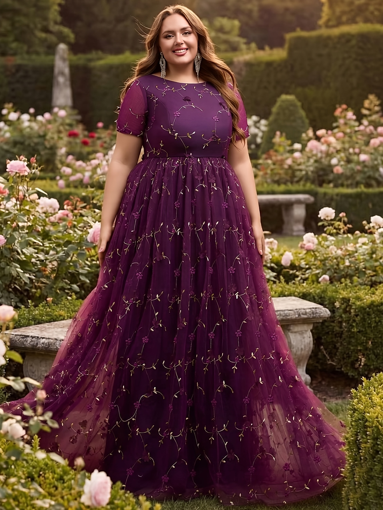 burgundy sparkly prom dress A Line Strapless Burgundy Sparkly Prom Dress with Flowers, Gorgeous Ev   Uniquedresss