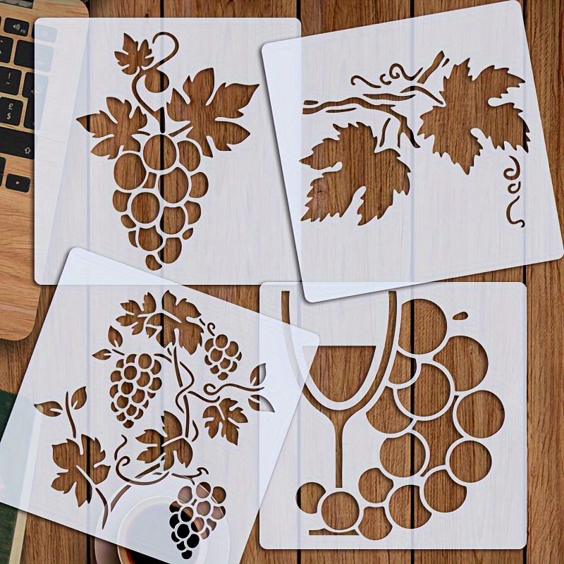 grape-stencils-reusable-plant-diy-crafts-temu
