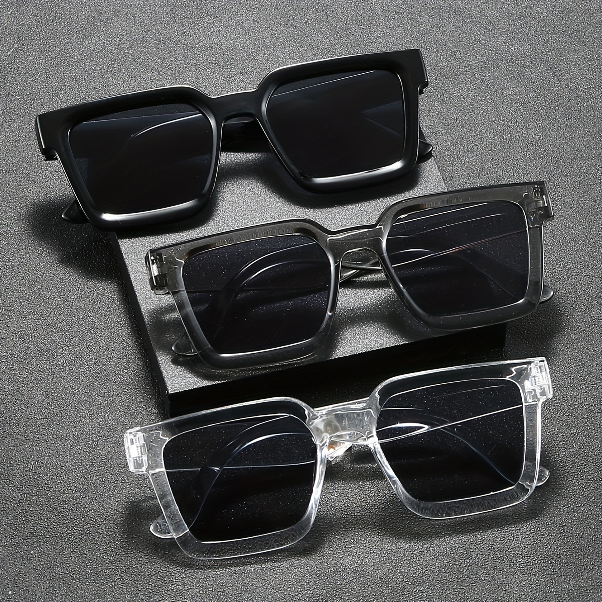 

3pcs Fashion Glasses - Anti-reflective, For Outdoor Activities & Casual Attire