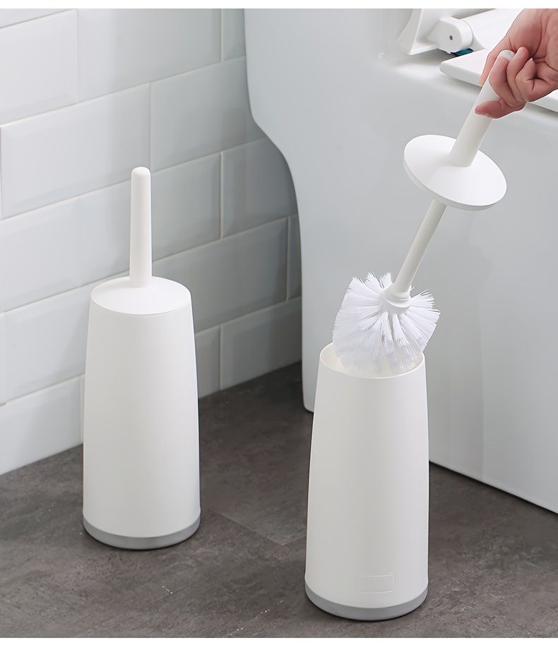 easy clean long handle toilet brush with splash proof base reusable no dead corner design for   bathroom cleaning details 9