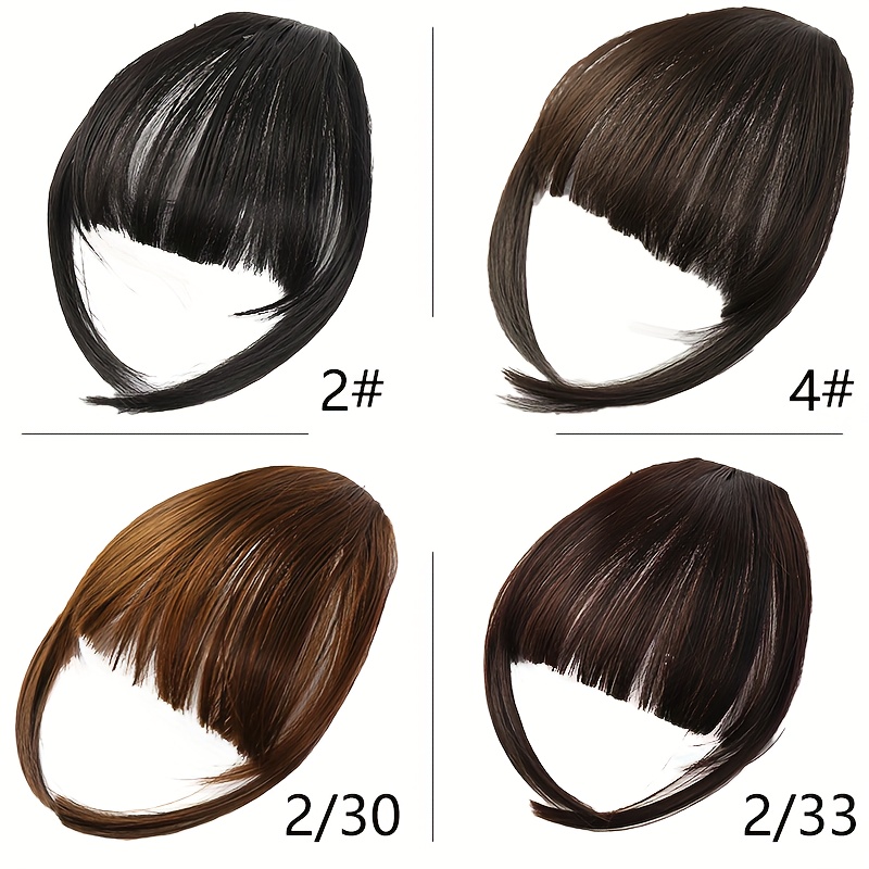   clip in wispy bangs for women natural look synthetic hairpieces heat resistant details 1