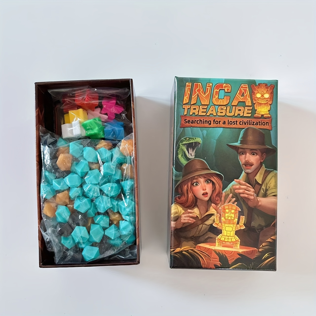 Incan Treasure: Aboard the Inca Treasure Hunt, Strategy Adventure Game for 3-8 Players, Family Fun Party Game, Outdoor Adventure, Paper Material, Perfect Gift