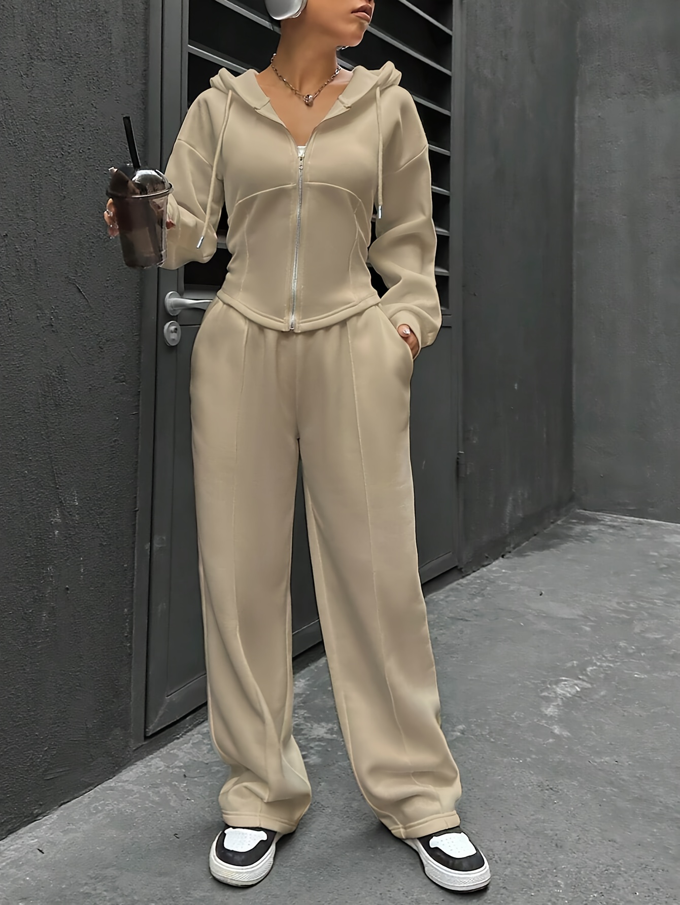 Zweiteiliges Damen Outfit - Sweatsuit Set Für Sommer & Alltag