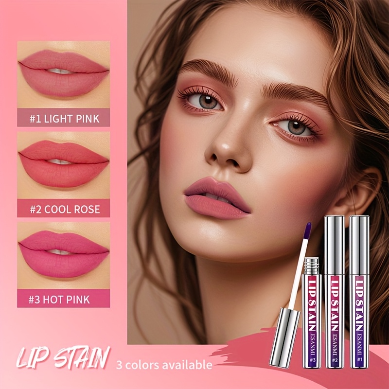 3pcs Lip Tint Set with Tweezer & Lip Brush