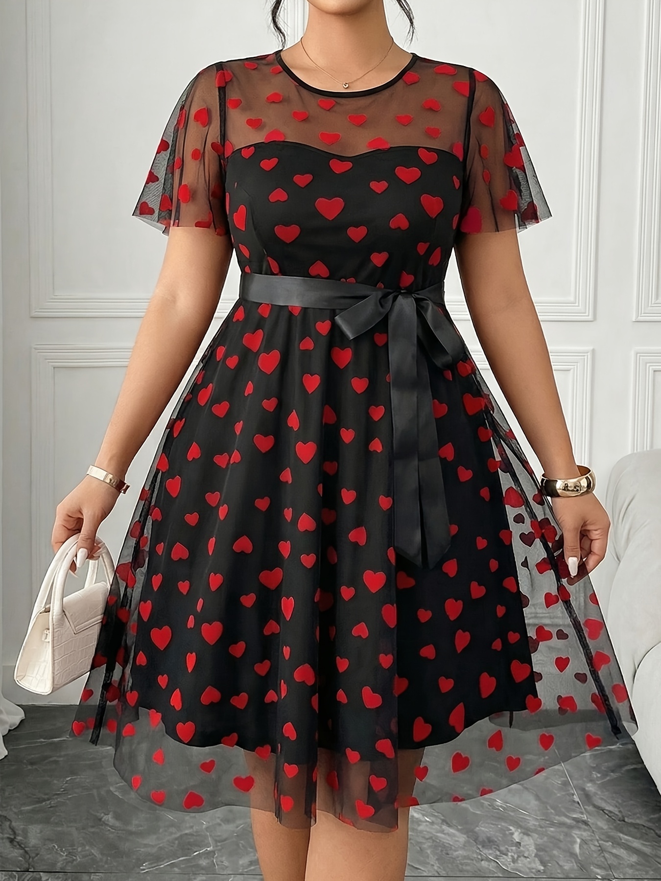 strapless open back dress Stole The Show Ruched Mesh Maxi Dress Floral Red main image 1