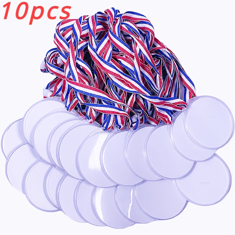 Image of 1set-10pcs Diy Hanging Rope Medals, Colorful Ribbon Medals, Diy Hanging Rope Medals, Company Sports Games, Festival Events, And Public Activity Medals