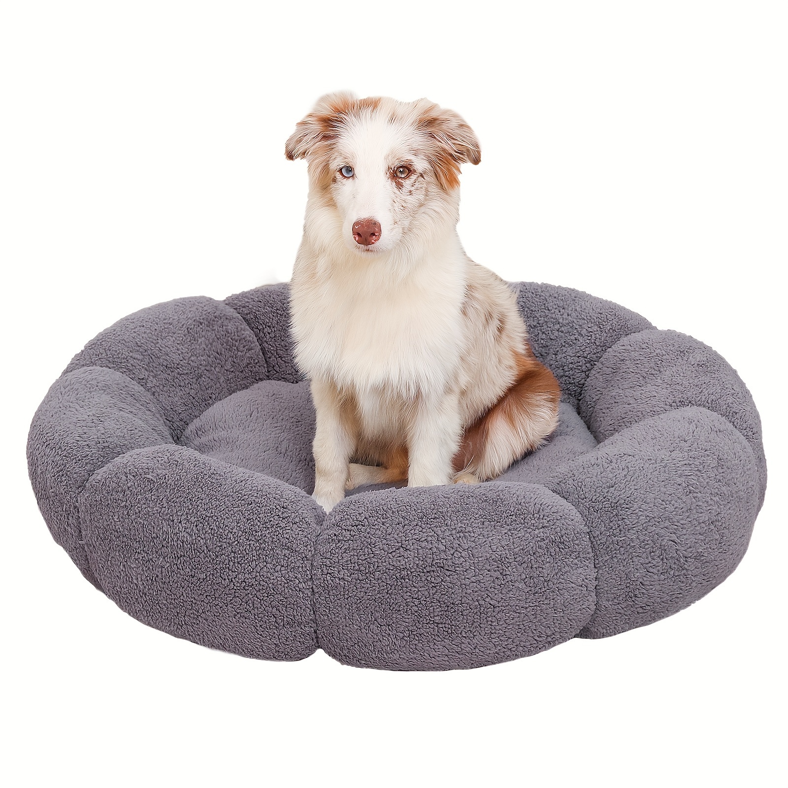 

Washable Fluffy Donut Round Pet Bed For Small And Medium Dogs & Cats, Calming Orthopedic Dog And Puppy Sofa Bed