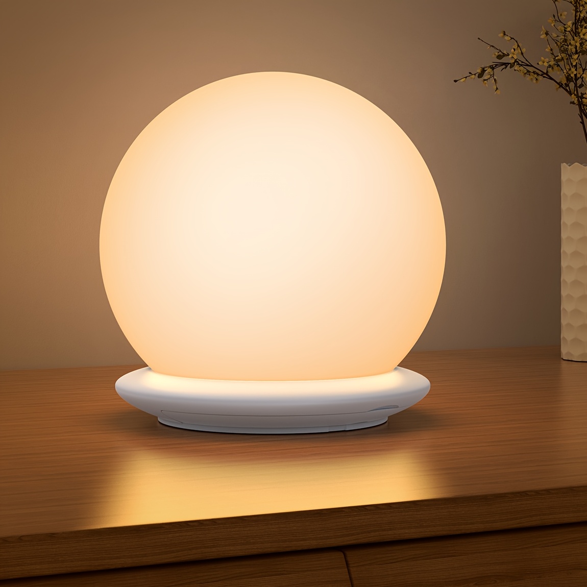 Dimmable LED Bedside Lamp, USB Rechargeable Touch Control Warm Light with Color Changing RGB, Portable Table Lamp for Bedroom, Indoor Use, ABS Plastic, Toggle Switch, ≤36V, 1800mAh Lithium Battery, Ideal Gift for Men, Women, and Teens