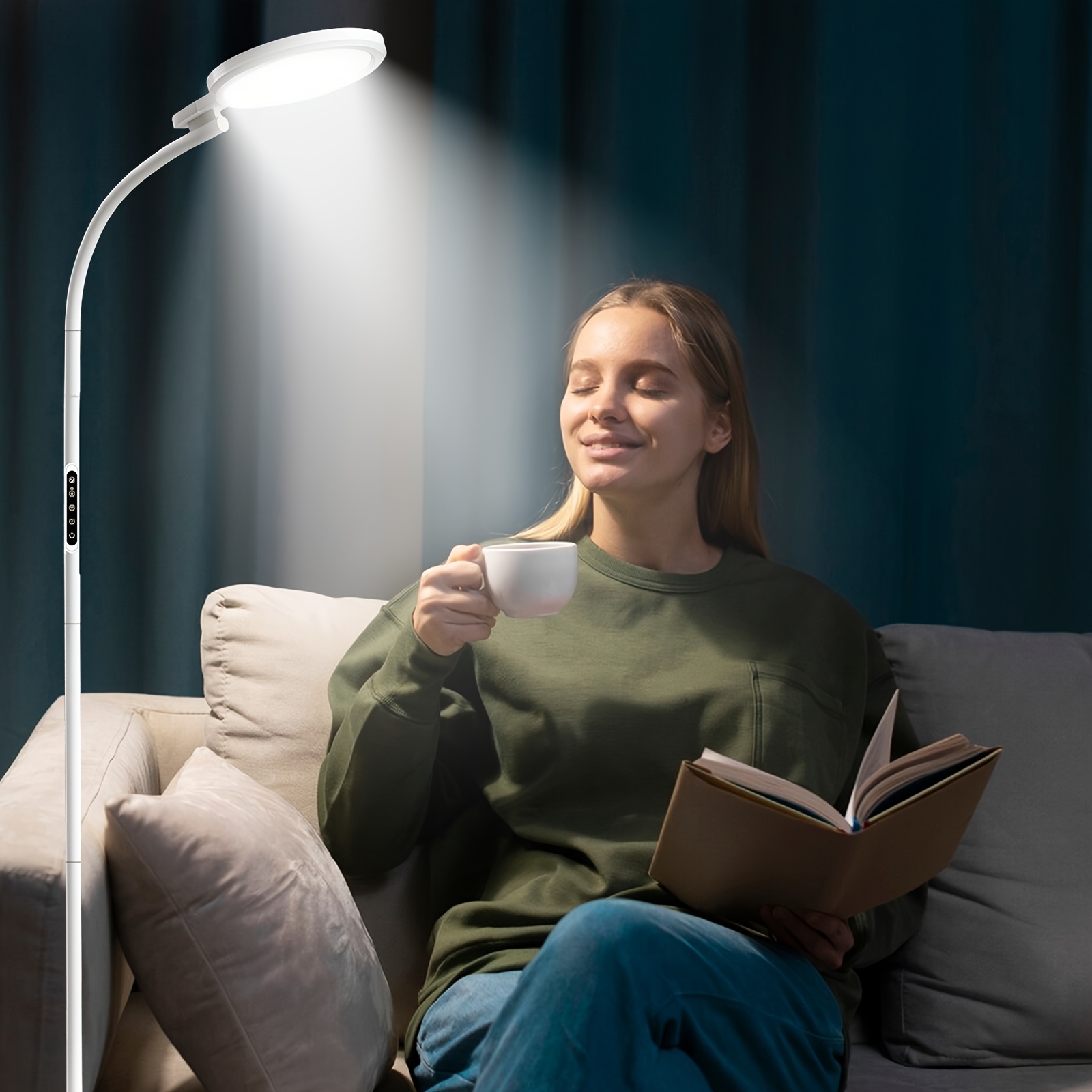 

10000lux Lamp, Full Led Floor Lamp For Eye Protection, Simulation Lamp With , Reading Lamp For Study And Office Use