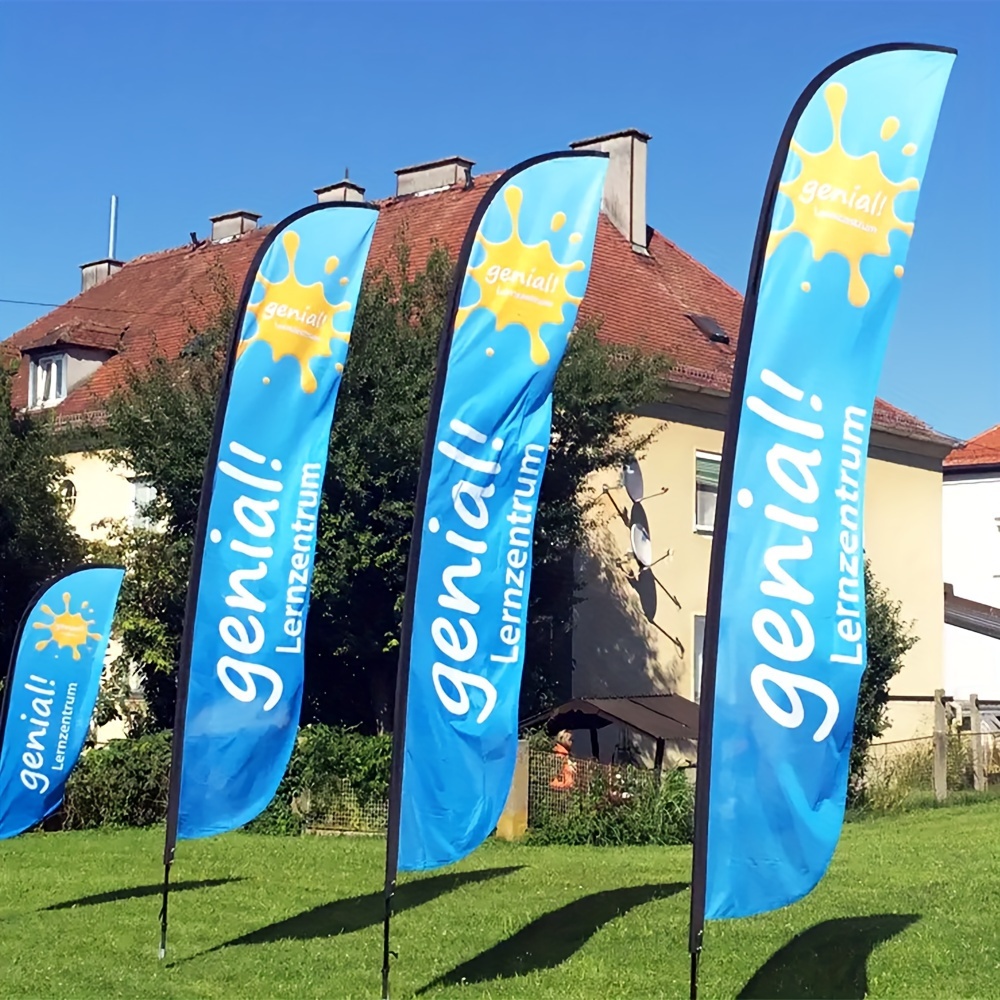 

Feathered Set - , & Portable For Lawn Events - 24x10" & 27.5x13.4" Flags (flags Not Included)