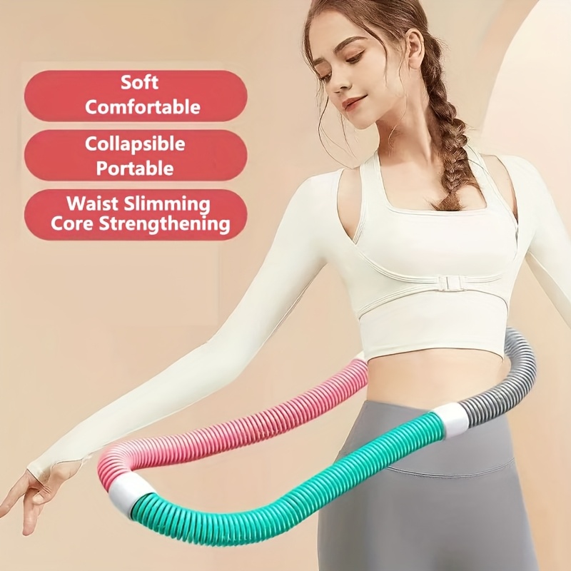 SPDJUMPER Extra Large 63-Inch Spring Fitness Ring – Low Noise, Non-Slip Grip Abdominal Trainer, Soft Material Home Gym Equipment for Women, Full Body Workout & Tummy Control, Space-Saving Durable Exercise Accessory