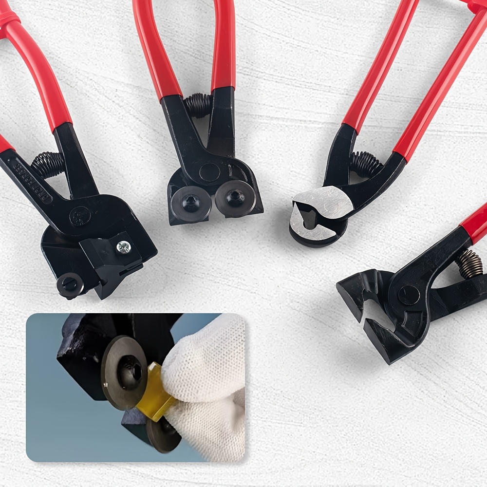 8 Inch Heavy-Duty Wheeled Glass Tile Nippers - Ceramic Tile Cutting