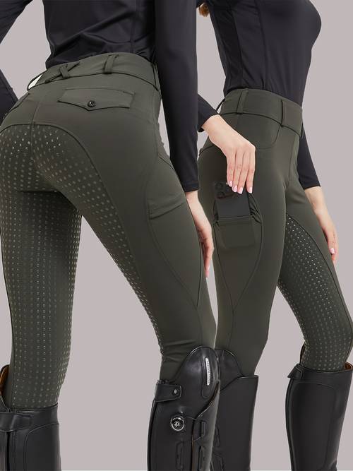 pantalones de equitación profesionales de rápido, pantalones de equitación antideslizantes de silicona, ropa deportiva ajustada para equitación, pantalones de equitación para mujer, pantalones de ciclismo (cinturón no incluido)