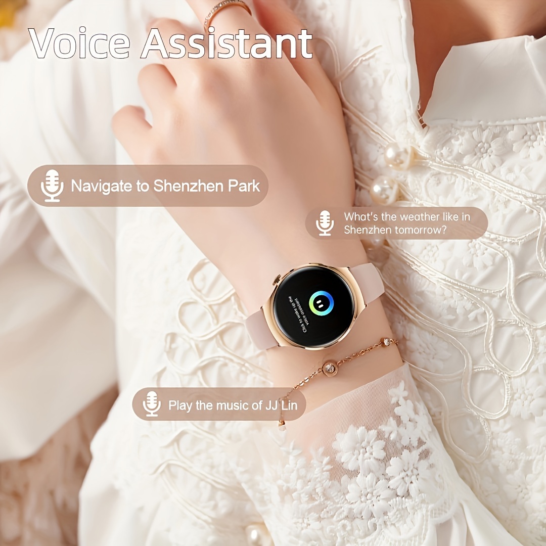 Women Smart Watch 1.2'' HD Display Massive Dials NFC Access Long Standby Time Wireless Multi-Sport Mode Music Control Watch Gift_voghion.com