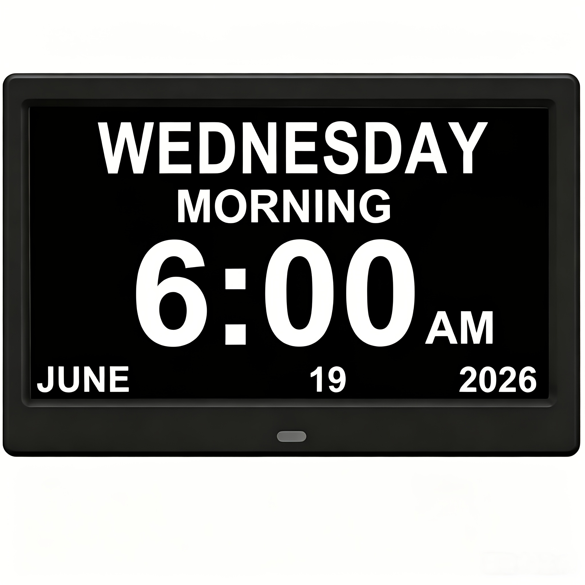 Digital Clock For Seniors, With Date And Day Of The Week Display - 8 Alarms - Medication Reminder - For 's Patients - Extra-large Screen Calendar - 10.1 Inches