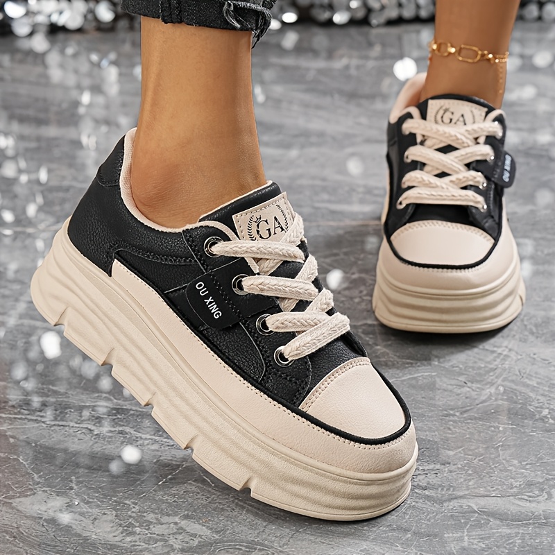 Auoe Women's Casual Athletic Shoes with Thick Sole