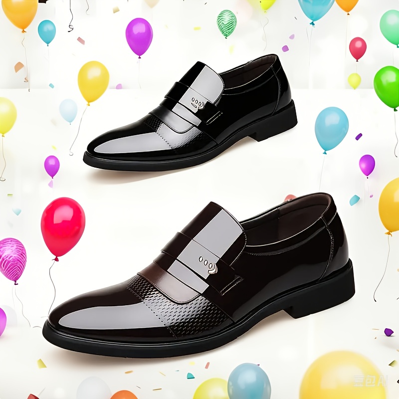 Black Oxford Dress Shoes Side View