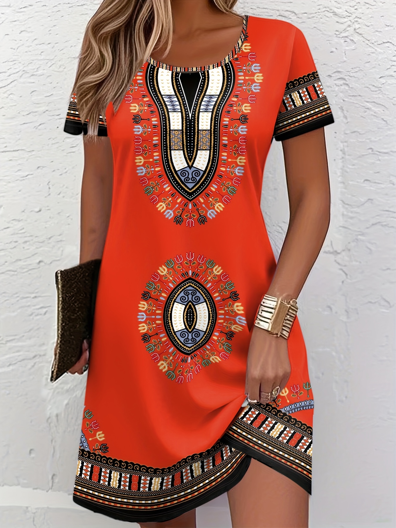 ethnic knee length dresses Amazon.com: African Dresses for Women A-line Knee-Length Dress Traditional  Ankara Kente Print Evening Dress : Clothing, Shoes & Jewelry