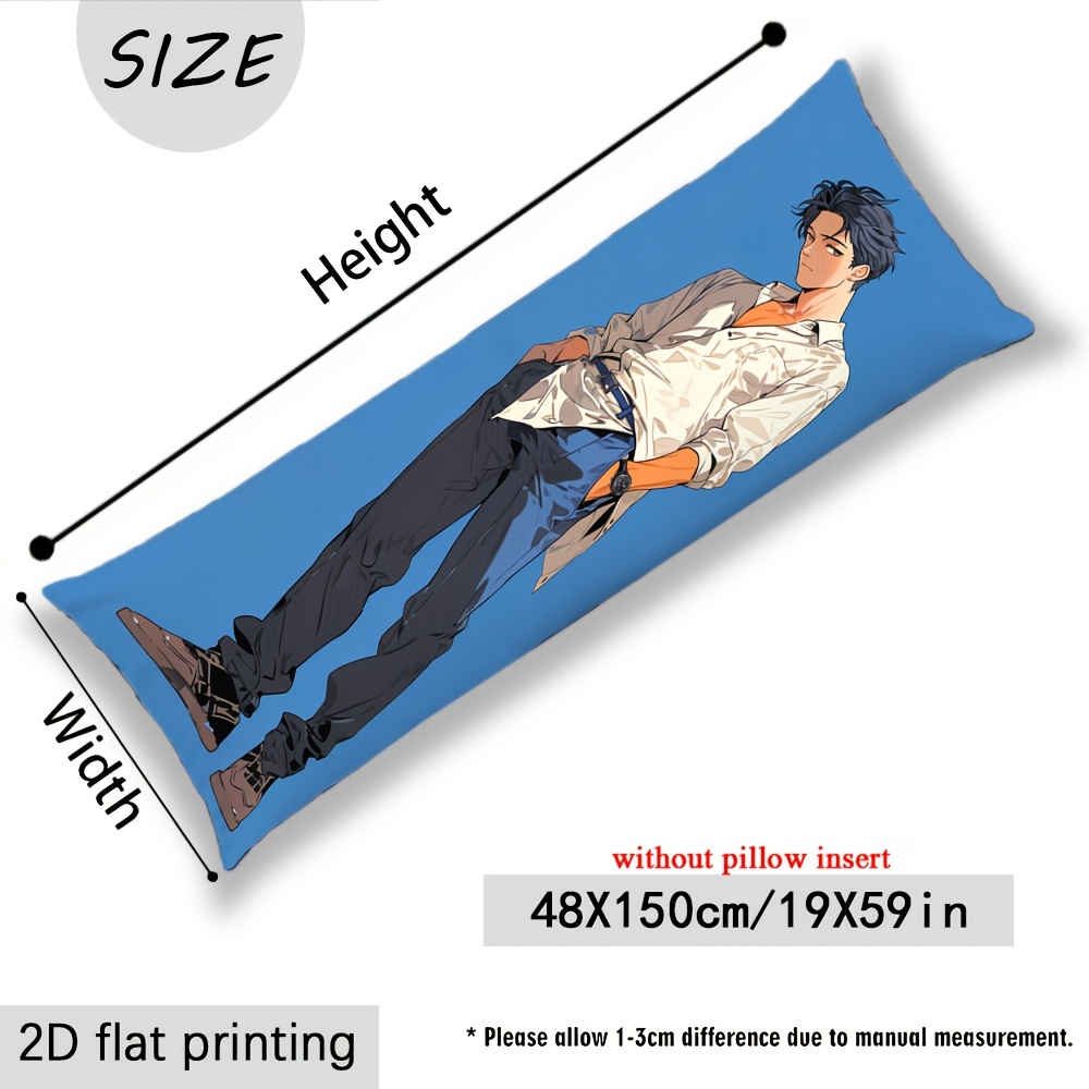 TEMU 1 pieza, de almohada de cuerpo larga y rectangular personalizada con foto, Personalización de anime, Patrones de Acción de Gracias, Navidad, ,