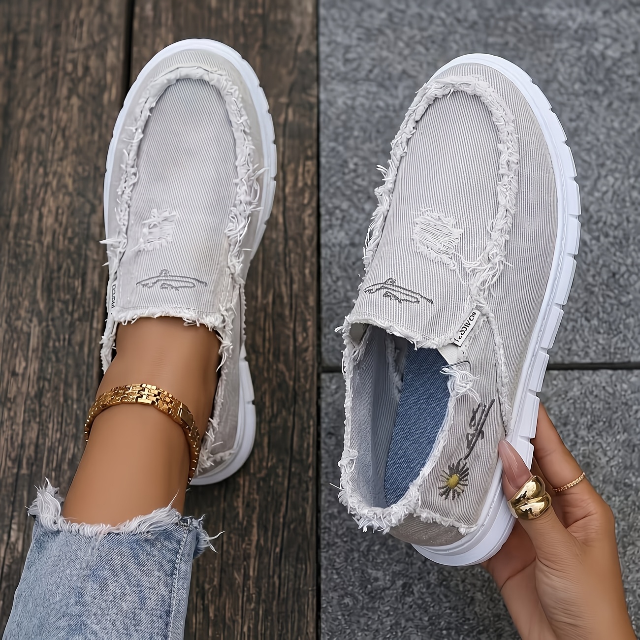 TEMU Baskets pour femme - Chaussures basses décontractées respirantes avec semelles, design polyvalent multicolore, confortables pour un usage ,