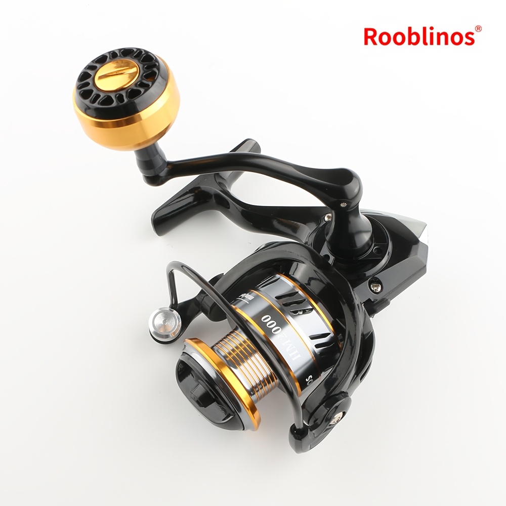 TEMU Rooblinos Hm Spinning Reel, 5.2:1 Gear Ratio, Aluminum Line Cup, Fresh And Saltwater Universal Fishing Reel