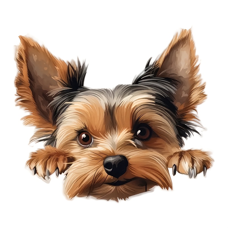 

Yorkie Dog Vinyl Car Decal - Stylish Window & Body Sticker, Creative Bumper Accent For All