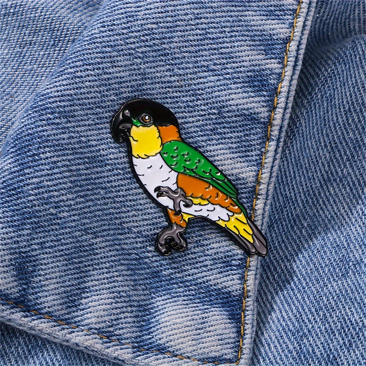 

Cartoon Cute Parrot Outline Brooch For Men, Jewelry Accessories For Backpack Hat Clothes