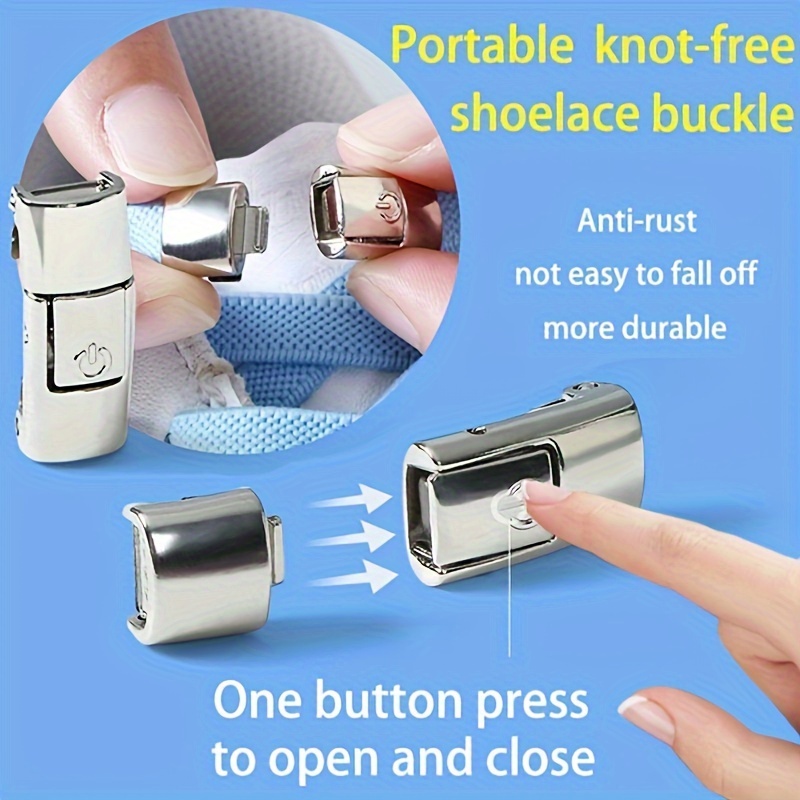 2024 Convenient Shoe Buckle No Need to Tie The Shoelace Only Press The Buckle No Tie Shoe Laces Adult Shoelace for Shoes