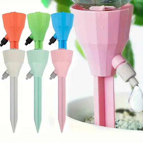 5 Sacs Arrosage Automatique 3,5L - Système Irrigation Goutte à Goutte Avec Vanne Réglable Pour Plantes